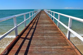 Holzsteg in Hervey Bay